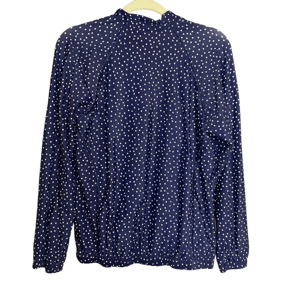 Tommy Bahama Navy Blue White Polka Dot Island Active Cover up Jacket Size Medium - Picture 6 of 9
